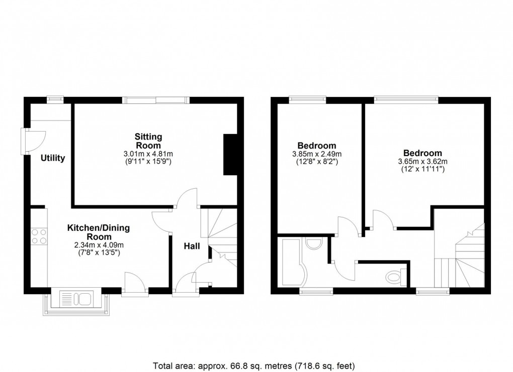 Floorplan for SOLD - MORE PROPERTIES NEEDED - Woodhorn Drive, Choppington, NE62 5EN