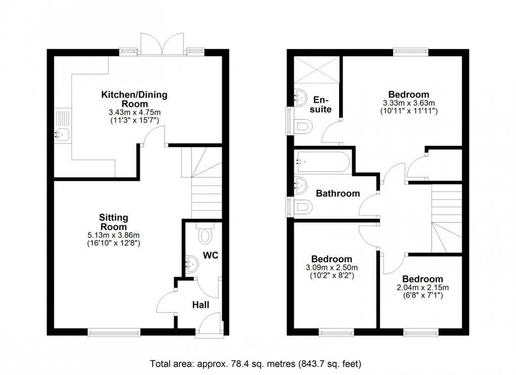 Floorplan for Turnberry Avenue, Blyth, NE24 4UL