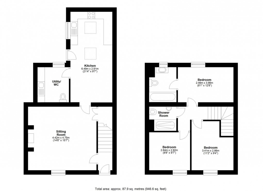 Floorplan for SOLD - MORE PROPERTIES NEEDED - Queen Street, Alnwick, NE66 1RD