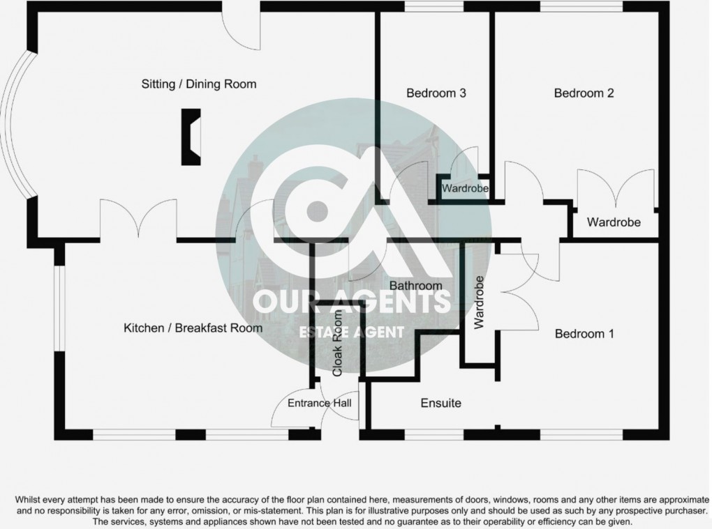 Floorplan for SOLD - MORE PROPERTIES NEEDED - The Cottage, Powburn, Northumberland. NE66 4JW