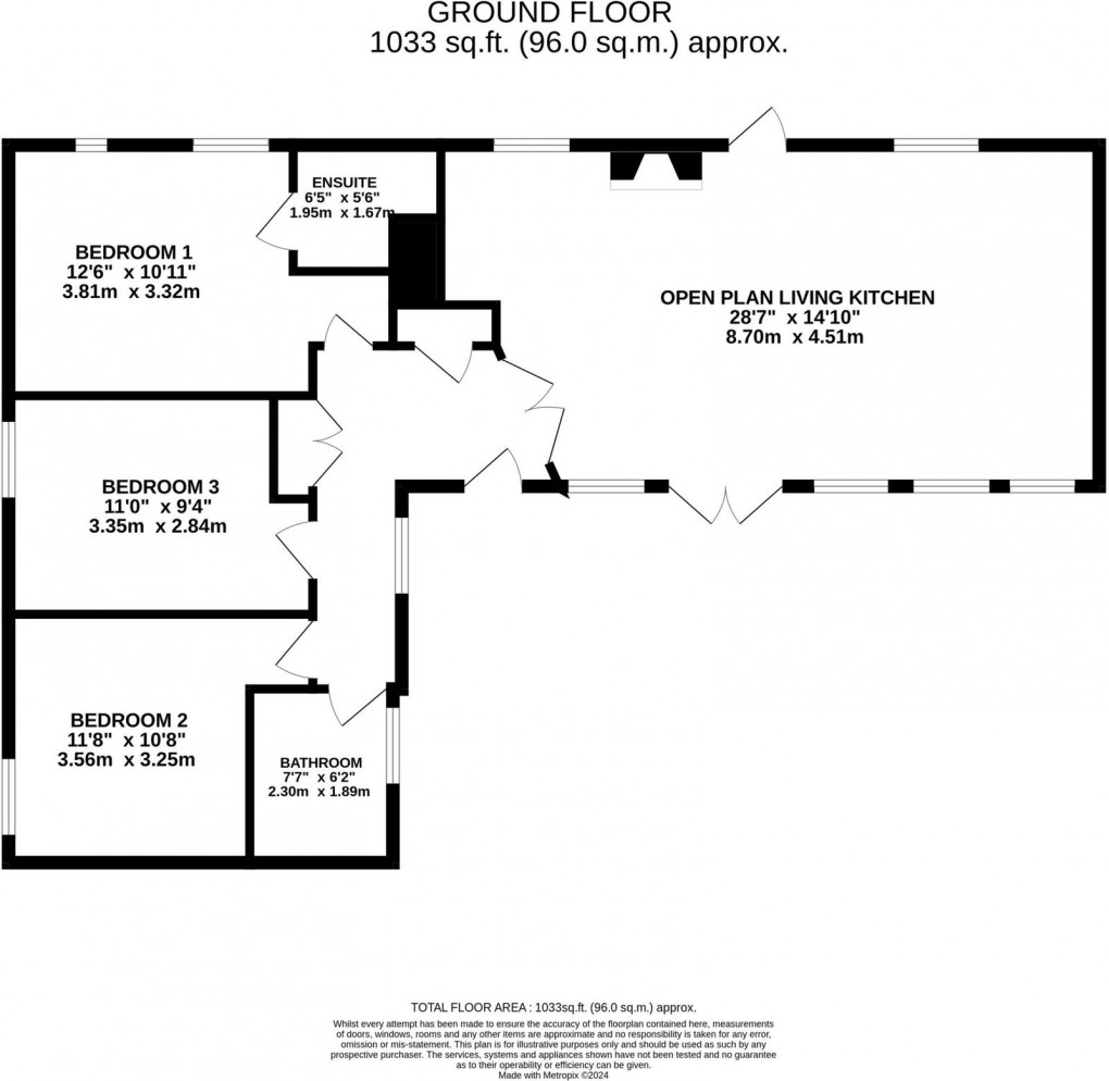 Floorplan for Burnfoot, Netherton, Morpeth, NE65 7EY - Near Rothbury - Northumberland